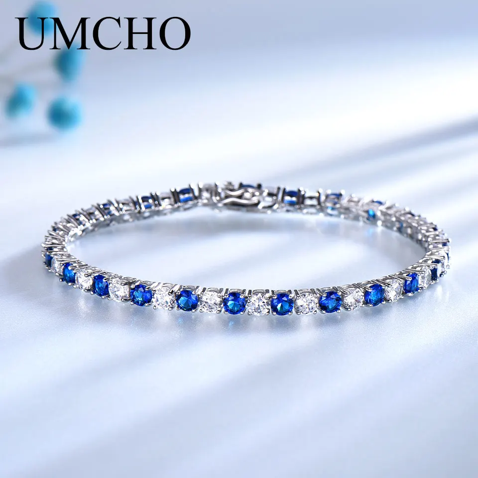 UMCHO Роскошные созданы искусственно реальные ювелирные изделия из серебра 925