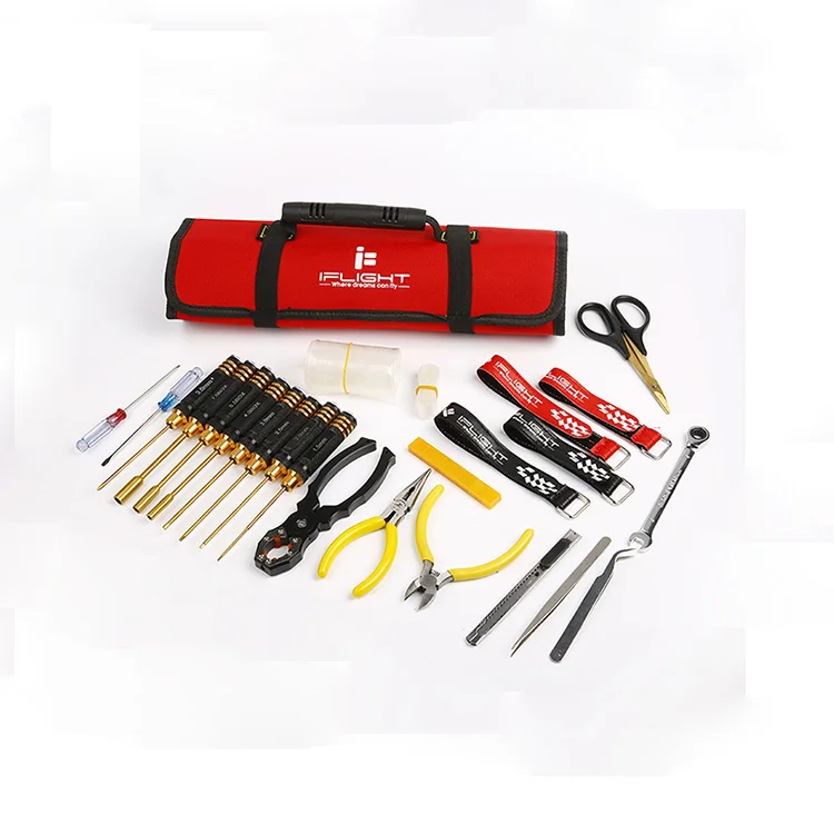 Bag with full set iFlight FPV Tool Kit Handbag Portable Case FPV Spanner Wrench Pouch Accessory Repair Part Storage Bag For FPV RC Drone Toy - Цвет: Bag with full set