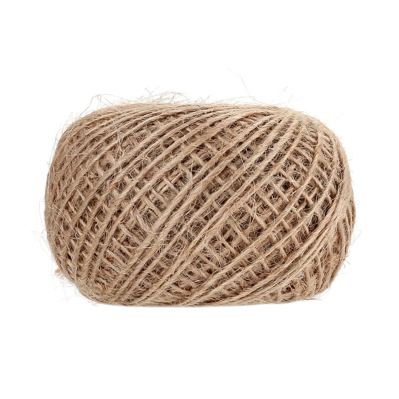 100 м натуральный джутовый шпагат веревка из пеньковой веревки упаковка для