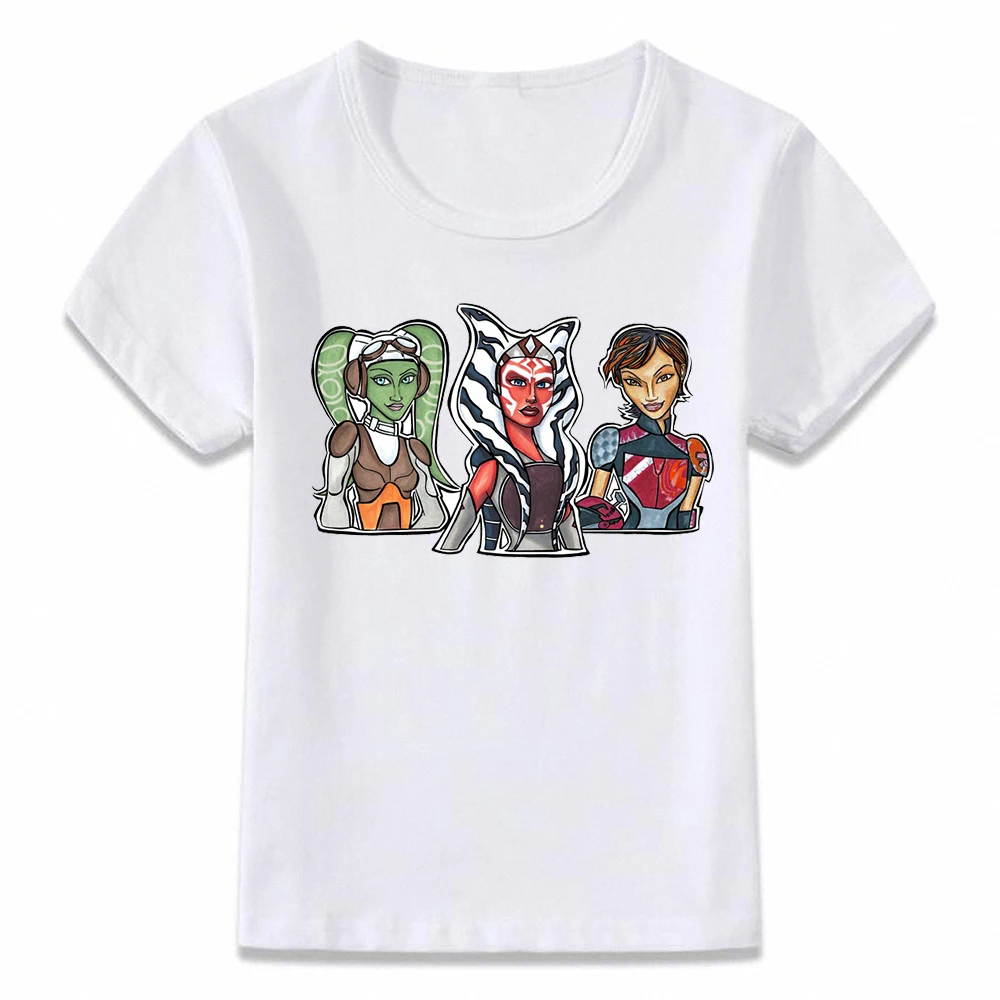 Детская одежда футболка с повстанцами Ahsoka Tano Strong Girl Warrior Princess для мальчиков и