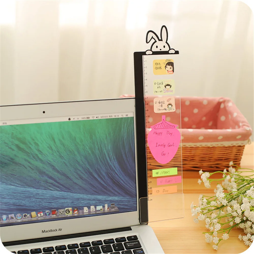 

Portable Sticky Card Holder Note Transparent Monitor Memo Board Computer Screen