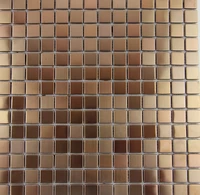 glod square stainless steel metal mosaic tile kitchen backsplash bathroom shower background interior decorative wall paper tiles