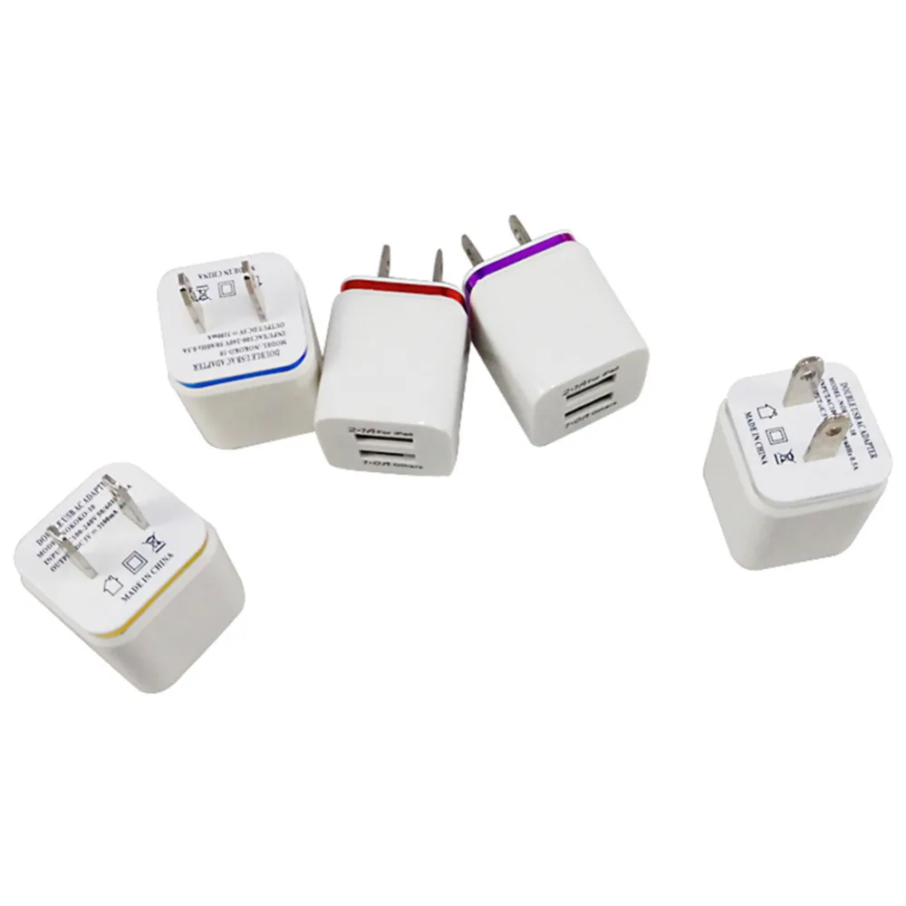 Штепсельная вилка США 2 порта USB зарядное устройство для мобильного телефона