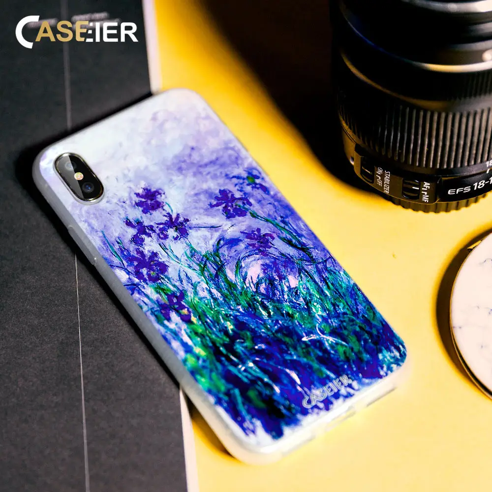 CASEIER масляный чехол для телефона iPhone XS XR 8 7 6 6s Plus 5 5S SE силиконовый X MAX аксессуары |