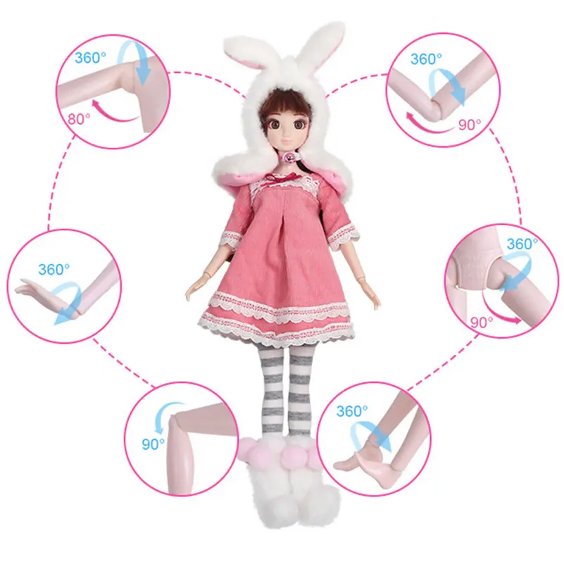 13 подвижных суставов 1/6 3D глаза BJD куклы игрушки с аксессуарами одежда обувь сумка