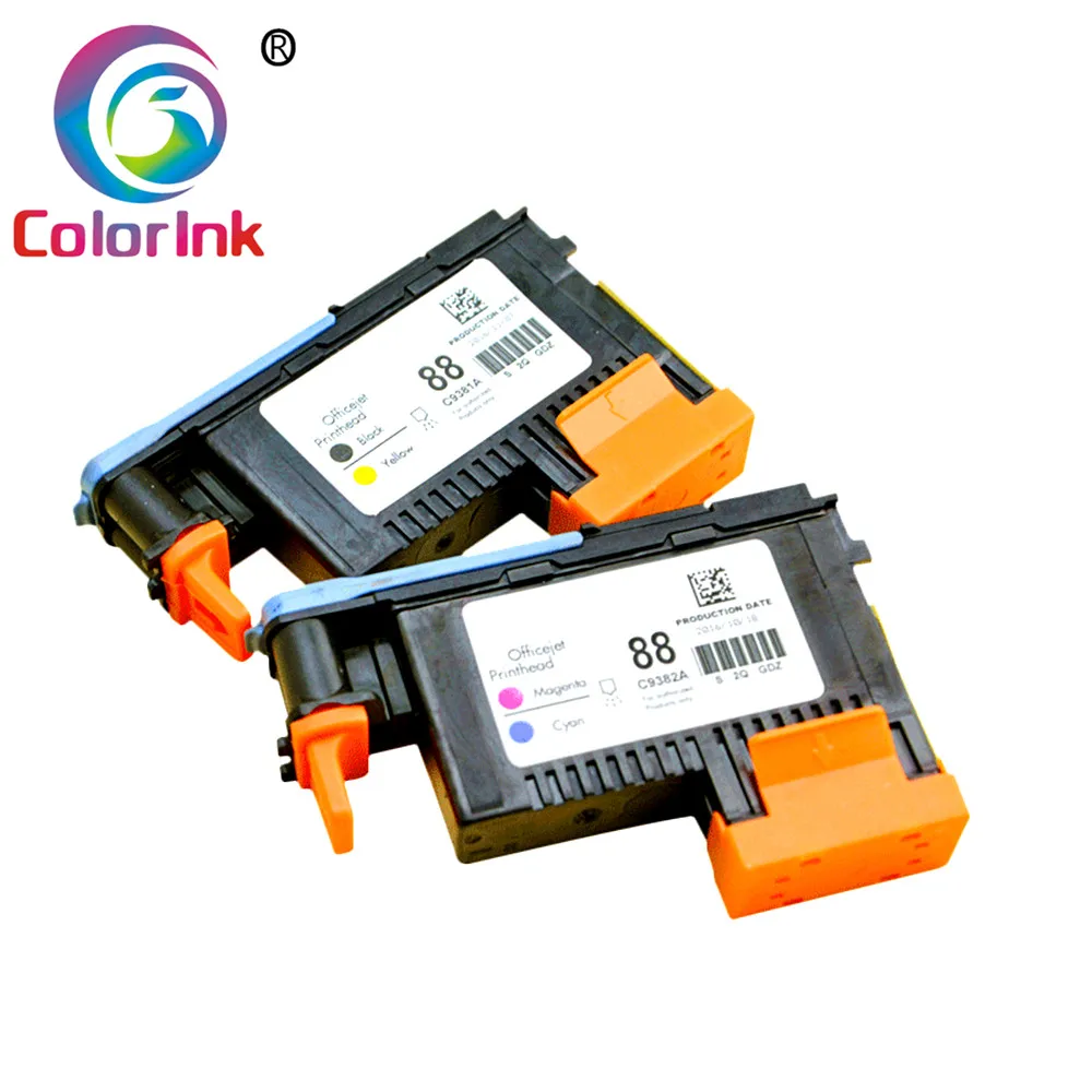 ColoInk 2pk для HP 88 печатающая головка C9381A C9382A Печатающая Officejet Pro K5400 K550 K8600 L7480 L7550 L7580