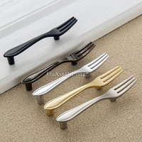 10pcs creative spoon fork knife cabinet pulls handles cupboard wardrobe drawer kitchen cabinet handles diy decorations