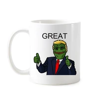 american president sad frog trump lets make america great again ridiculous classic mug cup milk coffee with handles 350 ml