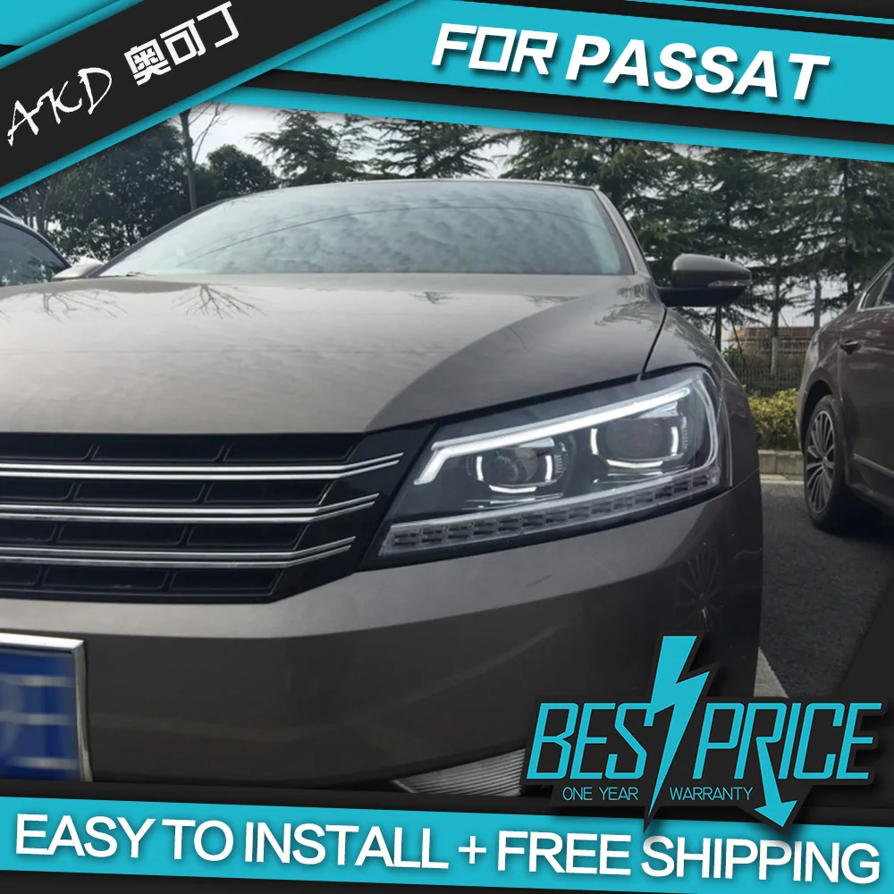 Автомобильный Стайлинг для Passat B7 US фары 2012-2015 светодиодные DRL динамический сигнал