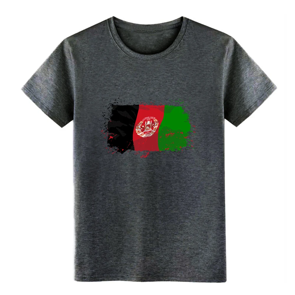 Afganistan флаг логотип Футболка создать футболку Круглый вырез сплошной цвет