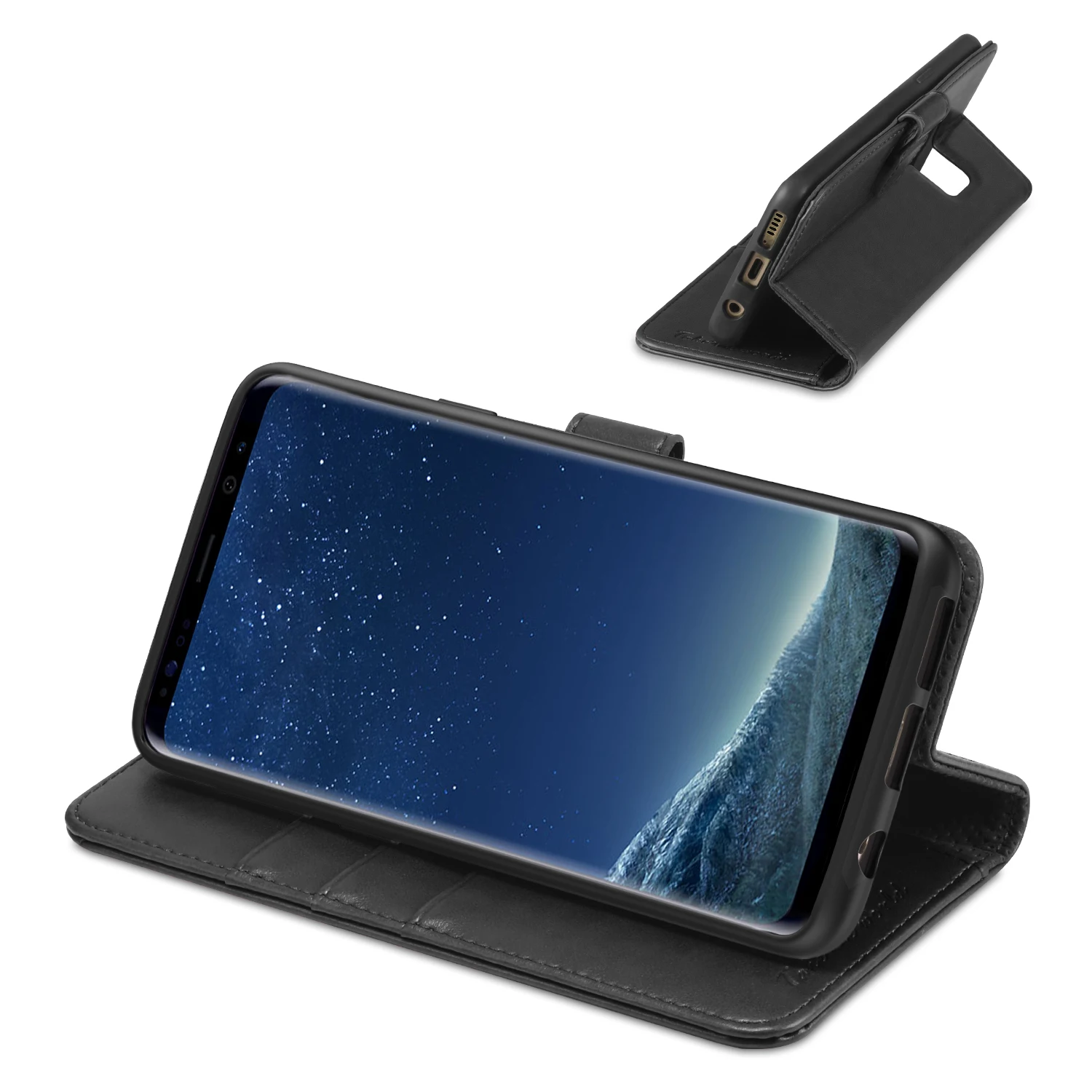 Tuch бумажник чехол для Galaxy S8, с стоящим просмотром ТПУ внутренний корпус отделения для карт Магнитная Застежка чехол для Galaxy S8