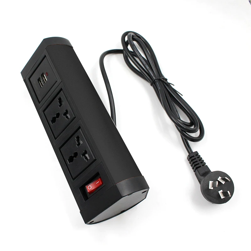 Удлинительная розетка электрическая 2 штепсельная розетка 2 USB Силовая розетка столешница кухонная настольная розетка только для США/Австралии