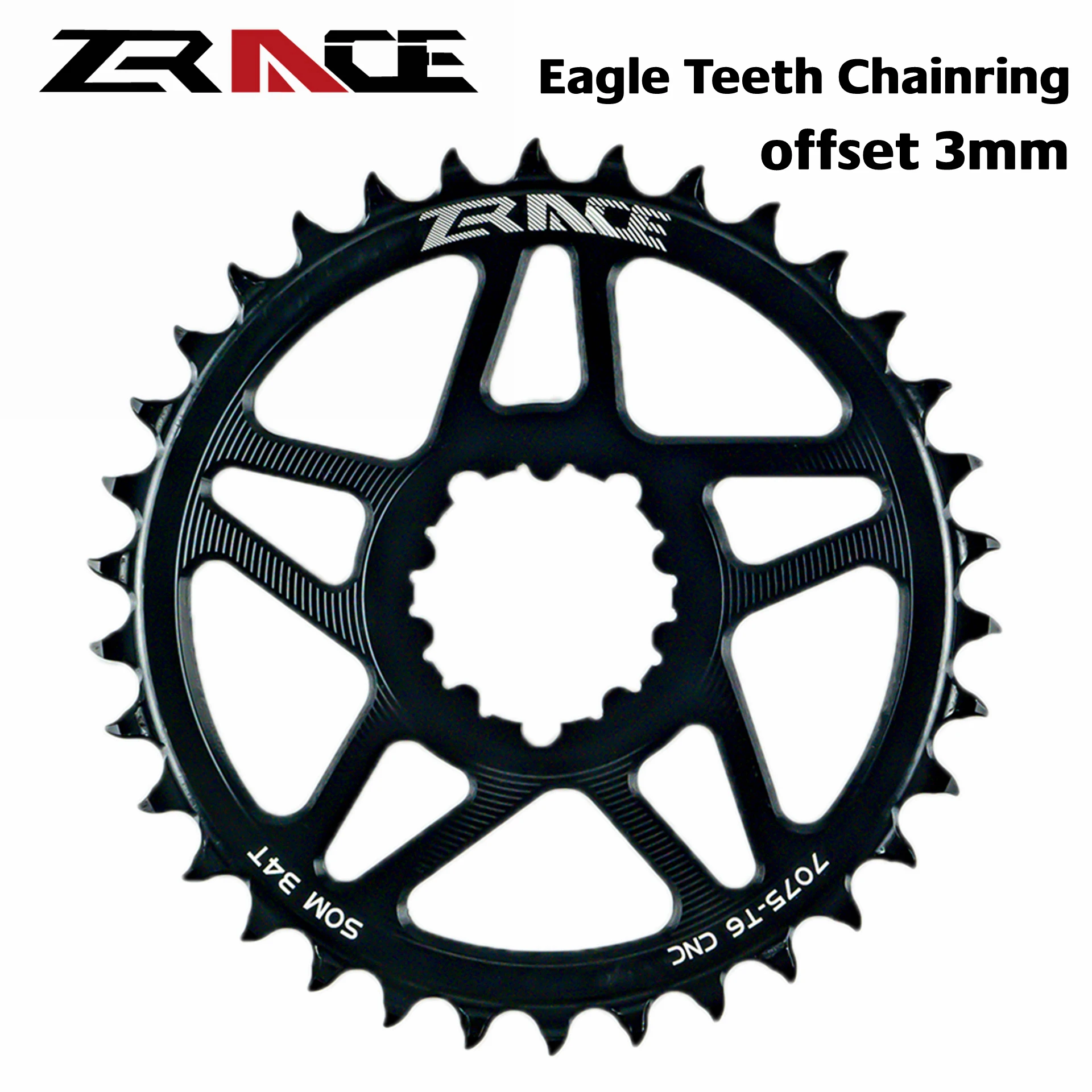 Zracing 10s 11s 12s цепное колесо орлиные зубы 7075al Cnc смещение 3 мм Mtb для Sram прямого