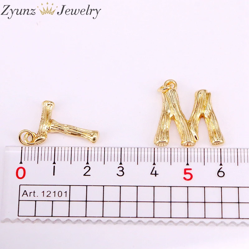 

6PCS, Fashion Metal Filled Letter Pendant Charm Top Quality Necklaces