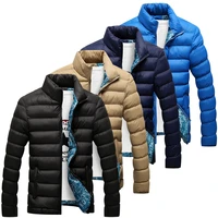 winter jacket men 2022 fashion stand collar jacket mens solid thick jacket and coat man winter parkas quilted outerwear clothing