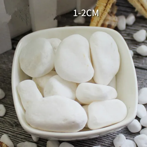 1-2cm 500 г белый сад тротуарная галька/растение декоративная галька/Садоводство медиа - Цвет: 1-2cm