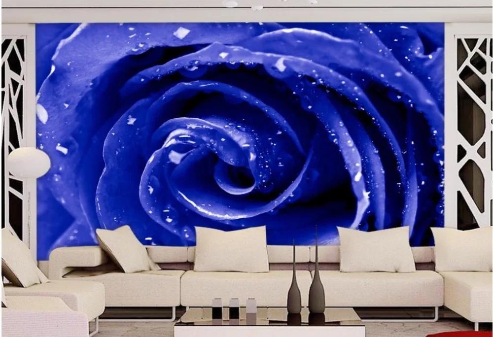 Домашний декор современный минимализм голубая роза пользовательские 3d фото обои