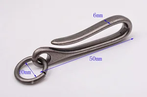 5 шт. 50 мм качественный сверхмощный Винтажный серебряный автомобильный брелок для ключей брелок с ремнем U-образным крючком петля для джинсов кошелек цепочка аксессуары рыболовный крючок