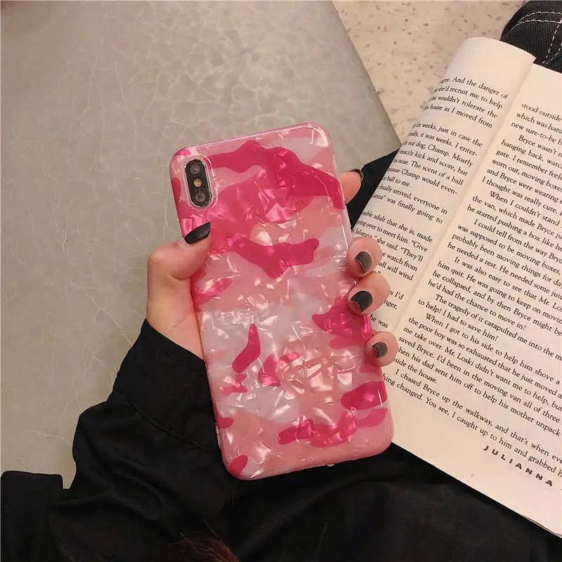 Модный Камуфляжный силиконовый чехол для Iphone 66s 78 78plus x/Xs Xr Xsmax модный