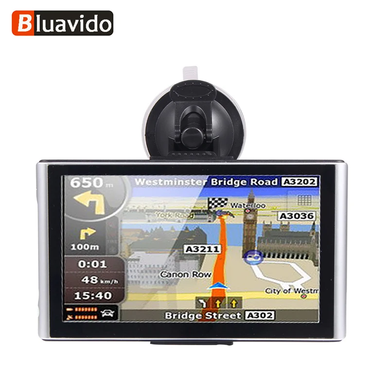 Bluavido 7 0 дюймов бесплатная карта gps навигация Android 512 M/8G Полный 1080P Автомобильный