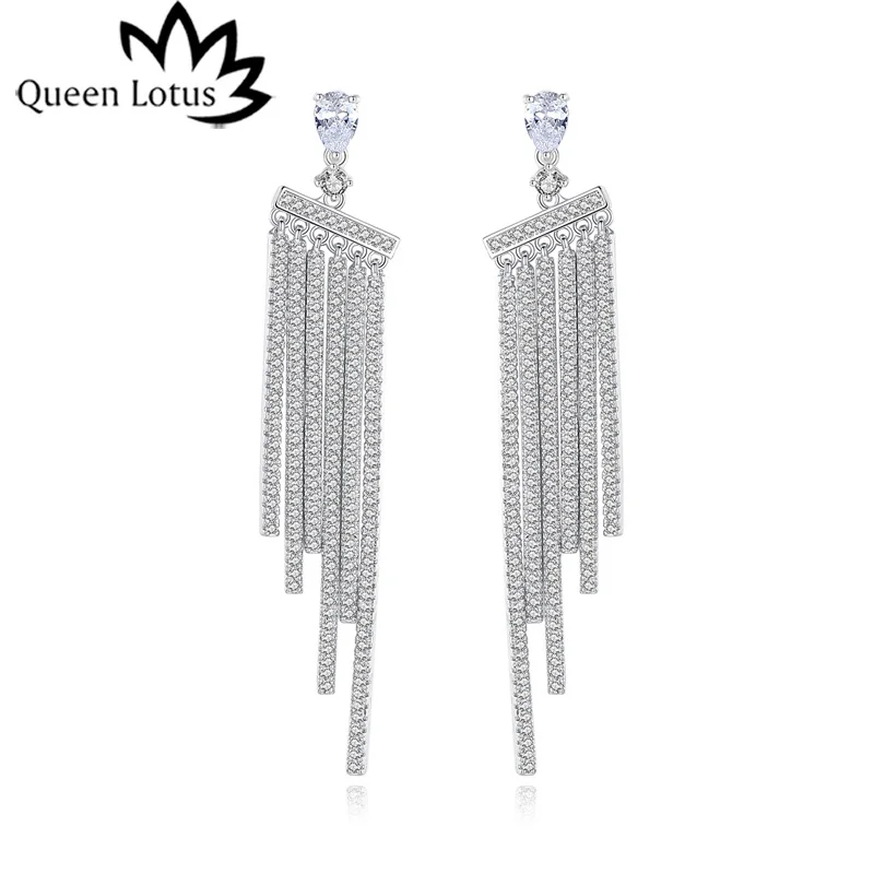 Женские этнические серьги Queen Lotus 2018 AAA с фианитами | Украшения и аксессуары