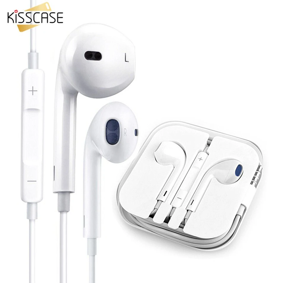 KISSCASE регулятор громкости наушники для Xiaomi huawei Android мобильный телефон провод наушники микрофон музыка наушники стерео наушники наушники headphones earphone