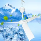 Энергосберегающий пластиковый потолочный мини-вентилятор, 3 лопасти, портативный вентилятор для дома и кемпинга, 12 В постоянного тока