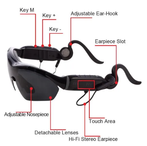 2017 модные умные спортивные солнцезащитные очки Bluetooth стерео наушники гарнитура