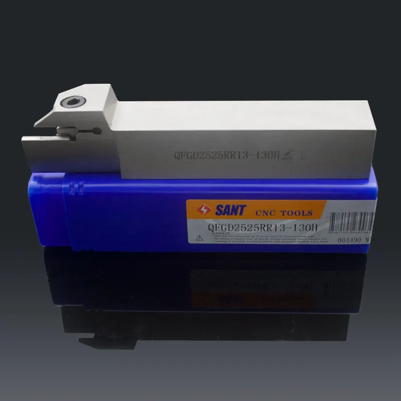 

Zhuzhou Sant cnc cutting tools Surface Grooving tool holder QFGD2525RR13-130H with inserts ZTGD0404-MG with good quality
