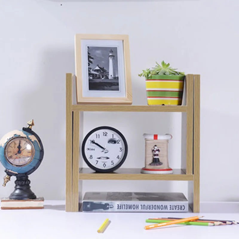 DIY многофункциональная настольная книжная полка, выдвижной книжный шкаф для детей, Студенческая мини книжная полка, простая настольная стойка для хранения
