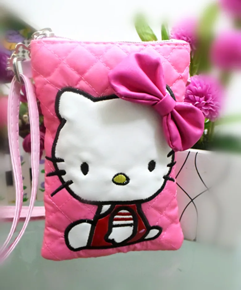 Новая мягкая сумка мессенджер для мобильного телефона с Hello kitty сумочка кошелек #