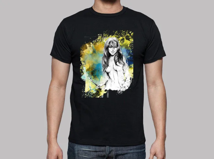 Повседневная принтованная футболка хлопок с круглым вырезом 100% мужская Художник