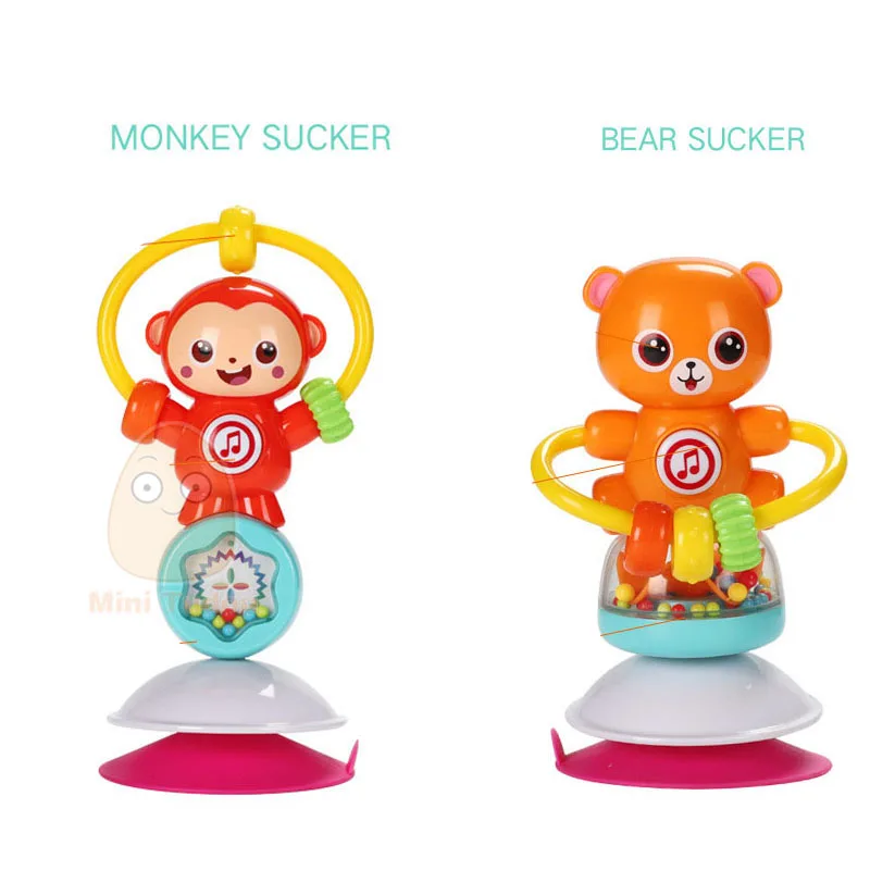 Multi-touch Rotating Ferris Wheel Table Tricolor Suckers Toy 0-12 Months Newborns Early Creative Educational Baby Rattle Toys