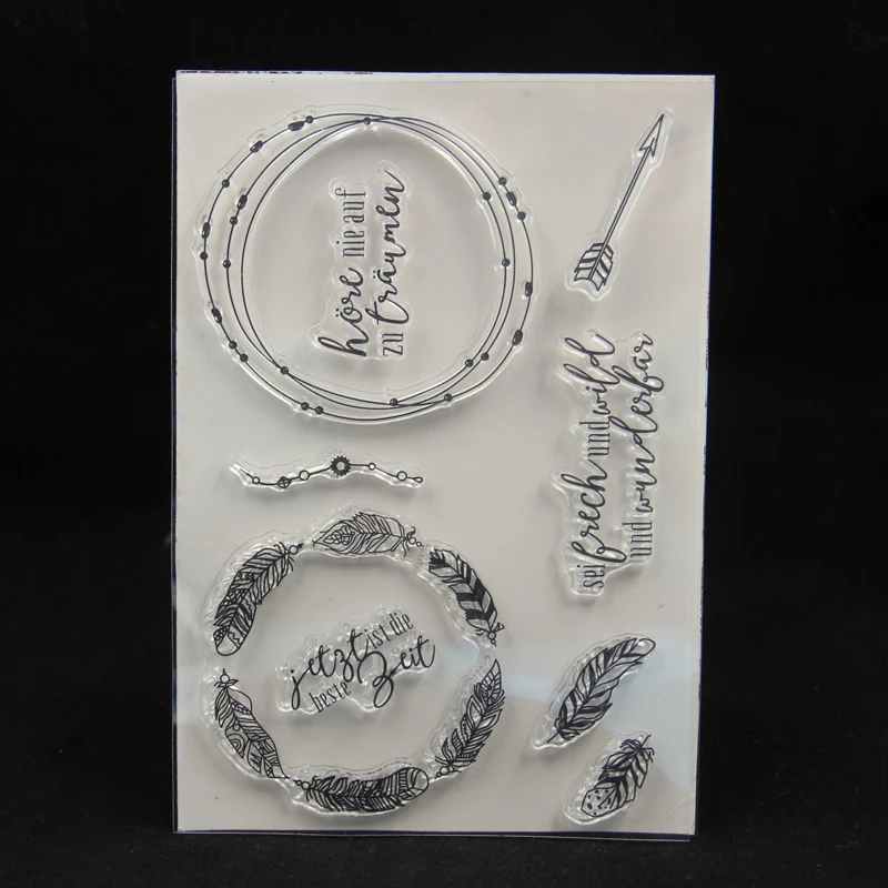 ZFPARTY немецкий прозрачный силиконовый штамп для сделай сам