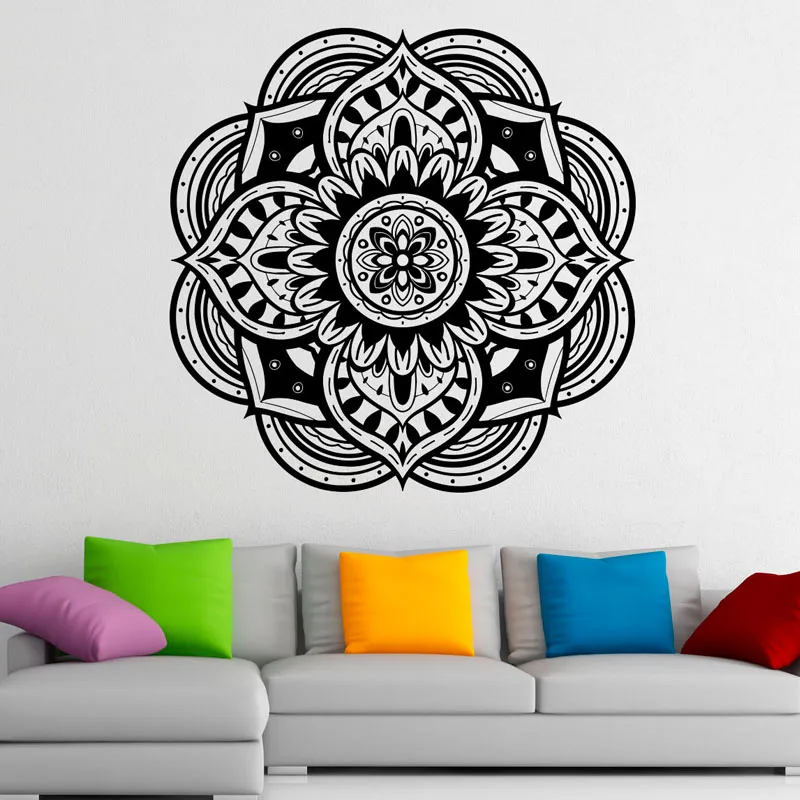 

ZOOYOO Mandalas Yoga Wall Sticker Indian Pattern Waterproof Wall Stickers Home Decor Removable Vinyl Art Design