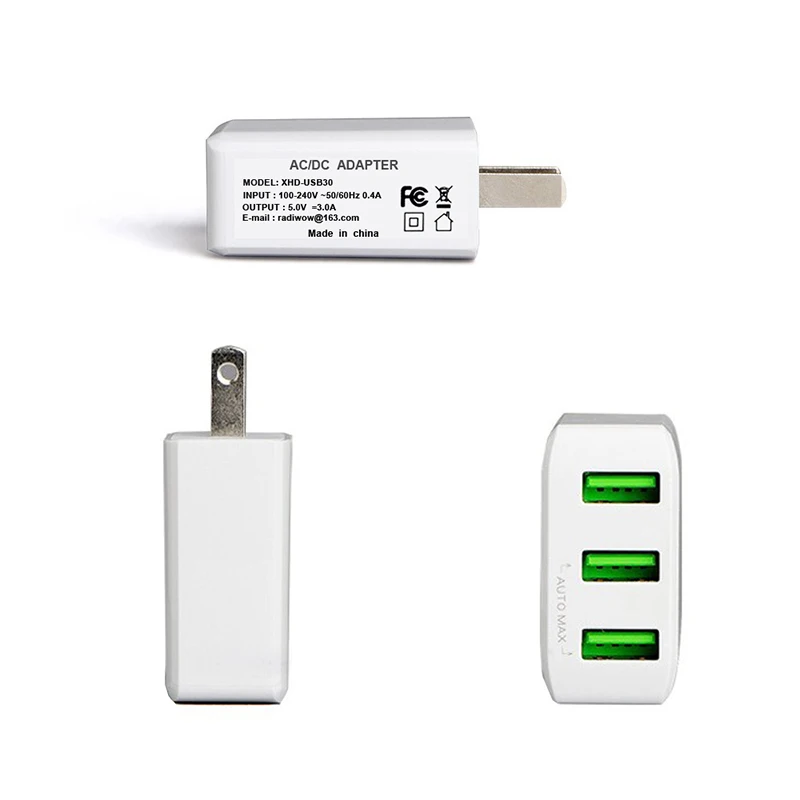 Универсальное быстрое зарядное устройство EU/US/UK USB адаптер питания дорожное для