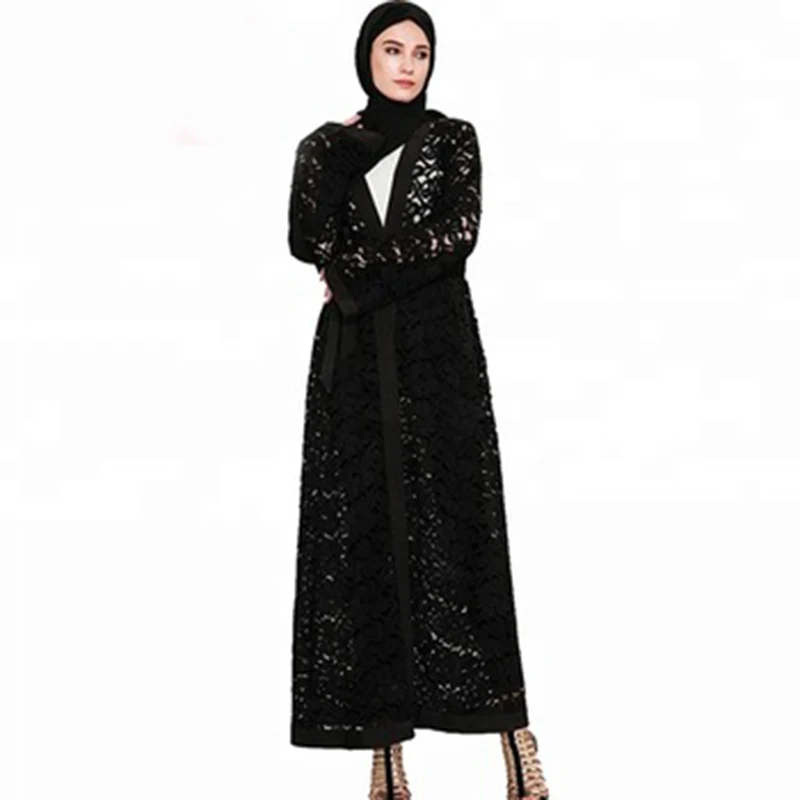 Женское длинное черное кружевное платье макси-кимоно кардиган Roupa большие