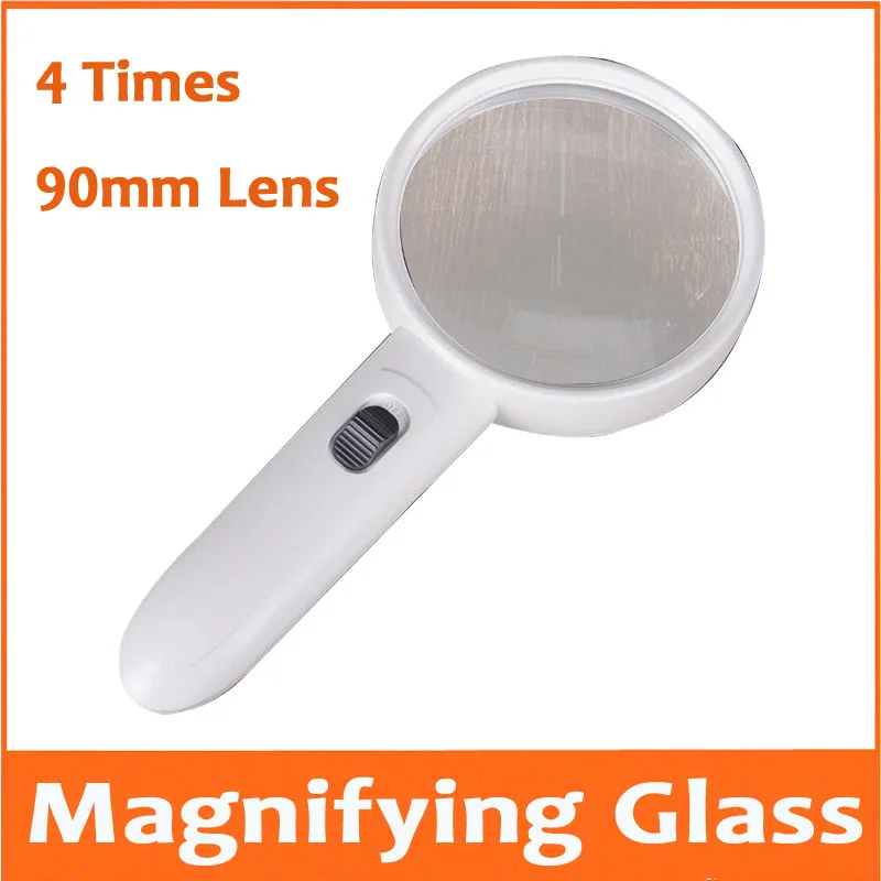 

4X 90mm Double Lens LED Illuminated Educational Insects Observer Toys Gift Magnifier Children Handheld Reading magnifying glass