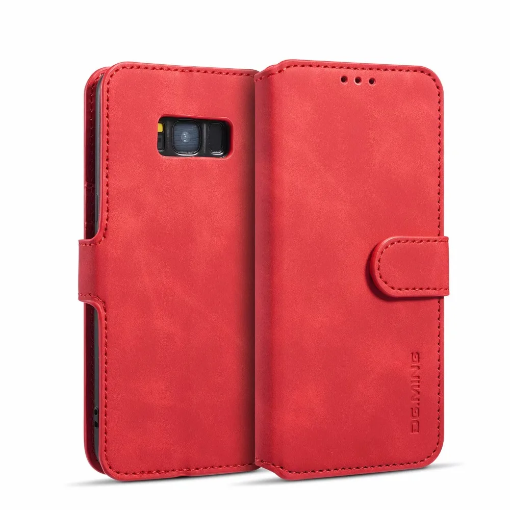 Кожаный чехол-бумажник для Samsung Galaxy S8 чехлы-книжки S10 Plus S10e plus простой кожаный