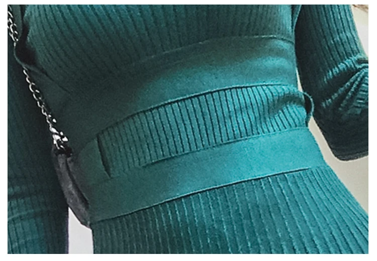 Winter autumn high quality Women Long Knitted Dress Sexy vestidos Back Slim Sweater Dress Fit And Flare Thicken Warm Dress