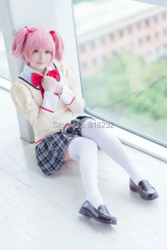 Puella Magi Madoka Magica Kaname /Akemi Homura School Uniform Dress Anime Cosplay Costumes |