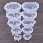 Круглые формы из силиконовой смолы для изготовления украшений, 5 шт.