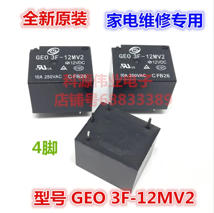 GEO 3F 12MV2 12VDC 4PIN 10A/250VAC|Реле| |