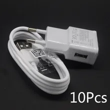 10PCS/lot 5V 2A EU Plug Wall Travel USB Charger Adapter + Micro USB Cable For Samsung galaxy S5 S4 S6 note 3 2 For Xiaomi