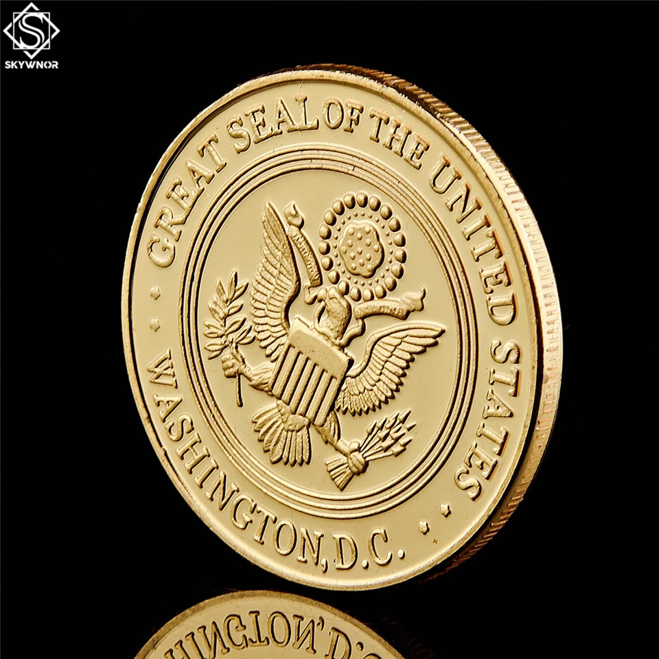 Американская позолоченная монета управления ВВС Золотая военная с монетной