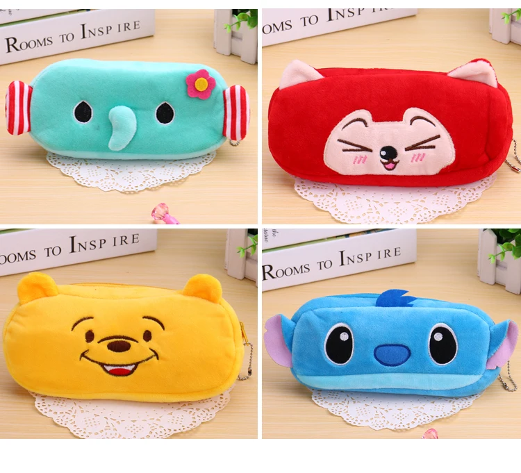 Новый Для мальчиков и девочек мультфильм карандаш сумка Kawaii Плюшевые школы