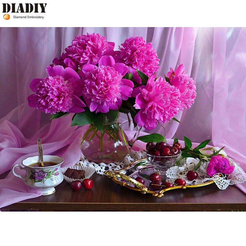 DIADIY Diy 5D алмазная живопись мозаика полная Алмазная вышивка цветок и фрукты
