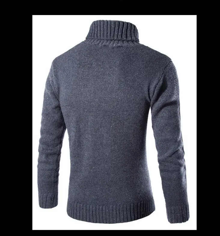 

Yauamdb Men Sweater Winter Autumn Size M-2xl Male Turtleneck Knitted Pullovers Casual Warm Solid Jumper Slim Knitwear Y45