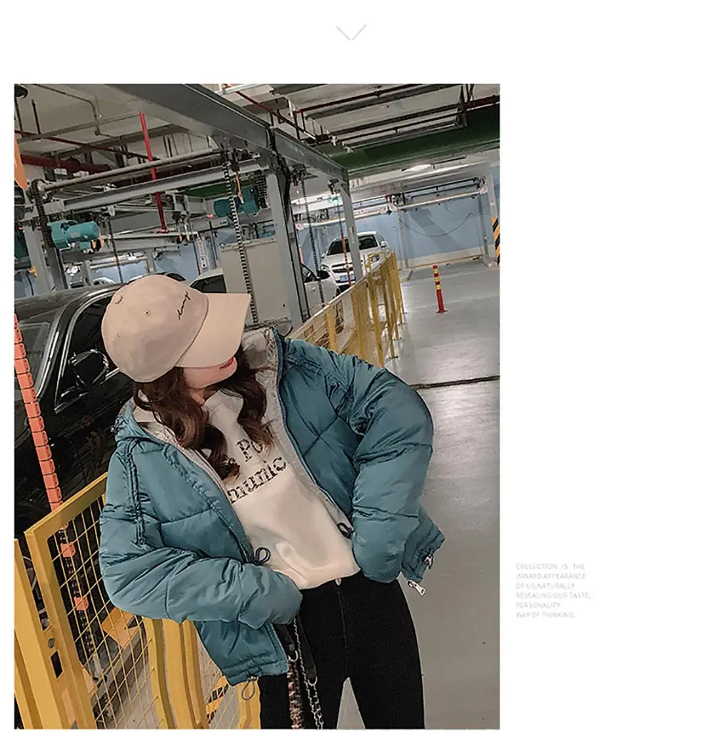 PinkyIsBlack Causal Ladies Cotton Padded Jacket Short Autumn Winter Wadded Jacket Women Hooded Winter Coats Female Parkas