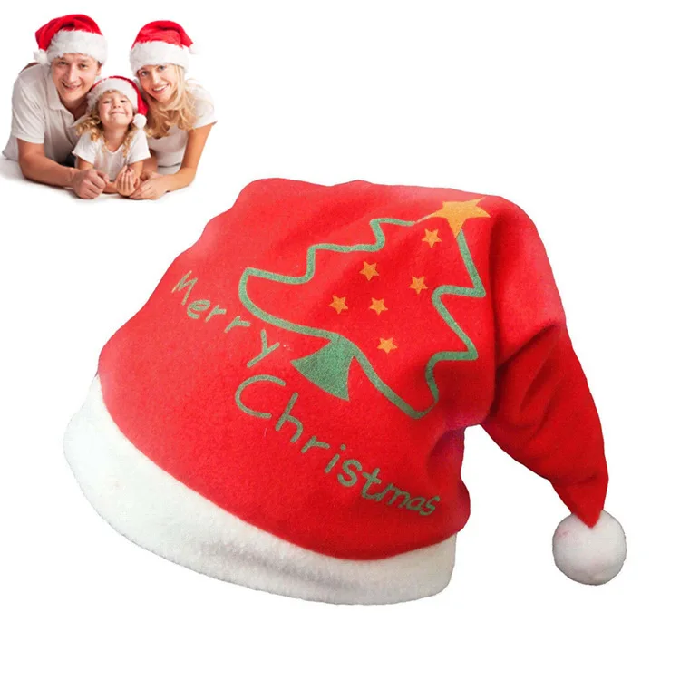 6pcs Christmas tree red hat Santa Claus cap Xmas cosume decorations supplies | Дом и сад